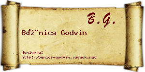Bénics Godvin névjegykártya